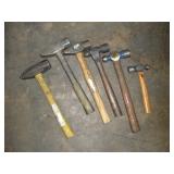 (3) BALL PEEN AND (3) DEAD BLOW HAMMERS
