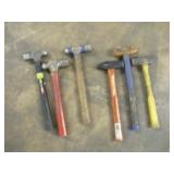 (3) BALL PEEN AND (3) DEAD BLOW HAMMERS