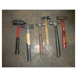 (4) BALL PEEN HAMMERS AND (2) DEADBLOW HAMMERS