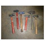 (3) BALL PEEN AND (3) DEAD BLOW HAMMERS