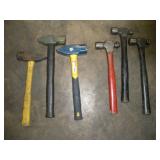 (3) BALL PEEN AND (3) DEAD BLOW HAMMERS