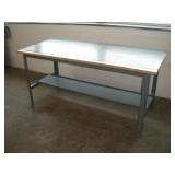 6FT WORK SMART METAL FRAMED WORK BENCH W/