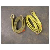 (2) 10FT POLYESTER SLINGS 8300LB CAP