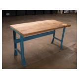 5FT BUTCHER BLOCK TOP WORK BENCH 60X30X34