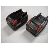 (2) MILWAUKEE M-28 RED LITHIUM XC 28V BATT.