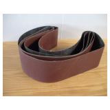 (4) 3M  6IN X 80IN SANDING BELTS 80 GRIT