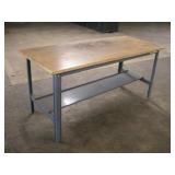 6FT WORK SMART METAL FRAMED WORK BENCH W/