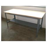 6FT WORK SMART METAL FRAMED WORK BENCH W/