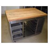 4FT BUTCHER BLOCK TOP PREP STATION