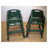(2) PLASTIC HIGH CHAIRS