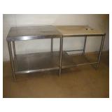 6FT STAINLESS STEEL PREP / CHOP STATION