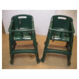 (2) PLASTIC HIGH CHAIRS