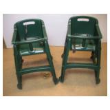 (2) PLASTIC HIGH CHAIRS
