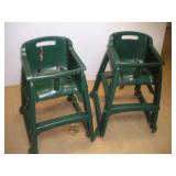 (2) PLASTIC HIGH CHAIRS