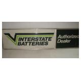 VINTAGE INTERSTATE BATTERY METAL SIGN