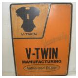 VINTAGE V-TWIN MANUFACTURING METAL SIGN