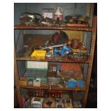 ASSORTED HARDWARE CONTENTS OF SHELF