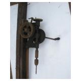 VINTAGE HAND CRANK DRILL PRESS