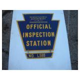 PA STATE INSPECTION METAL SIGN 21IN TALL