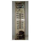 VINTAGE PEPSI METAL THERMOMETER  28IN