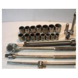 PROTO 3/4 DRIVE SAE SOCKET SET W/ RATCHET---