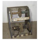 VINTAGE NAPA HOSE REEL RACK 14X12X18