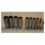 SNAPON 1/4 IN DRIVE DEEPWELL METRIC SOCKET SET