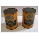 VINTAGE HARLEY DAVIDSON FLAT TOP OIL CANS