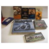 VINTAGE MOTORCYCLE VHS TAPES AND BOOKS