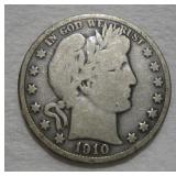 1910 BARBER HALF DOLLAR