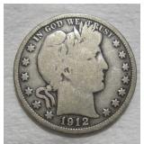 1912 BARBER HALF DOLLAR