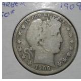 1909 BARBER HALF DOLLAR