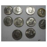 (10) KENNEDY HALF DOLLARS