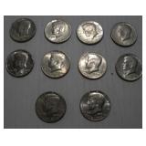 (10) KENNEDY HALF DOLLARS