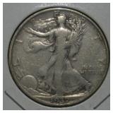 1937 (S) WALKING LIBERTY SILVER HALF DOLLAR