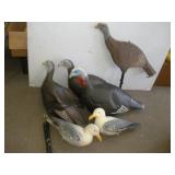 TURKEY DECOYS AND SEAGUL DECOYS