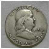 1951 (S) FRANKLIN HALF DOLLAR