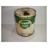 VINTAGE QUAKER STATE MOTOR OIL 5 GAL CAN