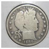 1906 (O) BARBER HALF DOLLAR