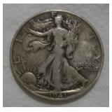 1941 (S) WALKING LIBERTY SILVER HALF DOLLAR