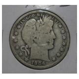 1906 (D) BARBER HALF DOLLAR