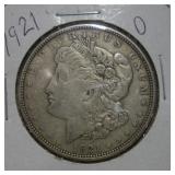 1921 (D) MORGAN SILVER DOLLAR