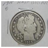 1915 (D) BARBER HALF DOLLAR