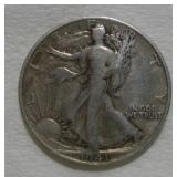 1941 (S) WALKING LIBERTY SILVER HALF DOLLAR