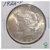 1922 SILVER PEACE DOLLAR