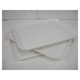 3 PLASTIC SERVING TRAYS