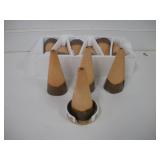 (10) ARTIFICIAL CERAMIC ICE CREAM CONES