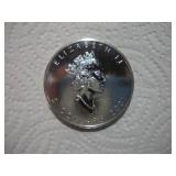 2001 1OZ SILVER CANADIAN MAPLE LEAF $5 PROOF