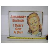 METAL SIGN 15X12