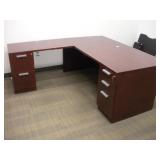 'STEELCASE' CORNER DESK W/ KEYS 72X78X28
